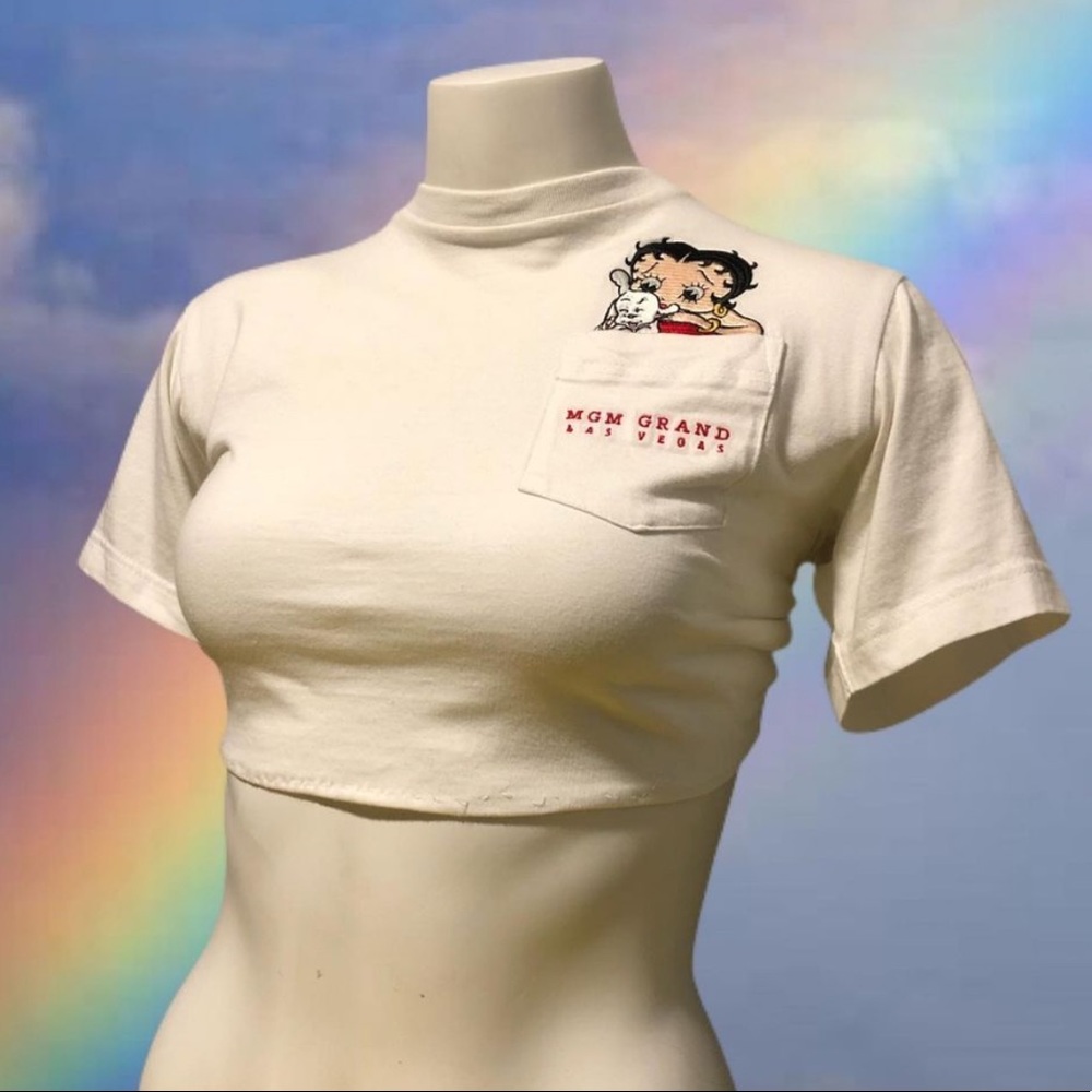 Vintage reworked cropped Betty boop tee